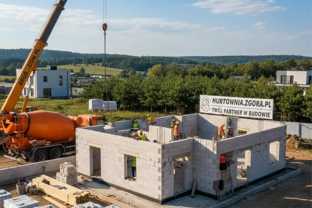 Planowanie budowy domu krok po kroku – od pozwolenia po stan surowy Budowa domu w stanie surowym z wykorzystaniem materiałów budowlanych z hurtownia.zgora.pl dla 4bud.